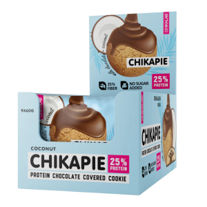 Chikapie - Chocolate Covered Protein Cookie - Coconut 60g