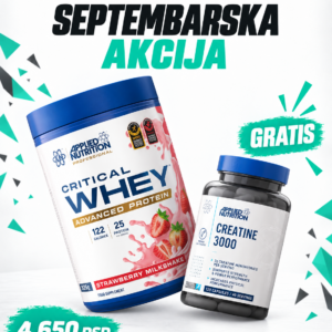 Applied Nutrition - Critical Whey - Chocolate 825g + GRATIS APN Creatine 3000 120 caps