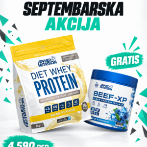 Applied Nutrition - Diet Whey Protein - Chocolate Dessert 1kg + GRATIS Beef XP 150g