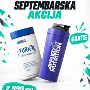 Applied Nutrition - Turk - X 60caps + GRATIS Metal Shaker 700ml